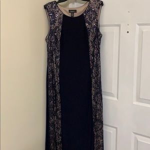 Navy and lace gown Sz. 16W